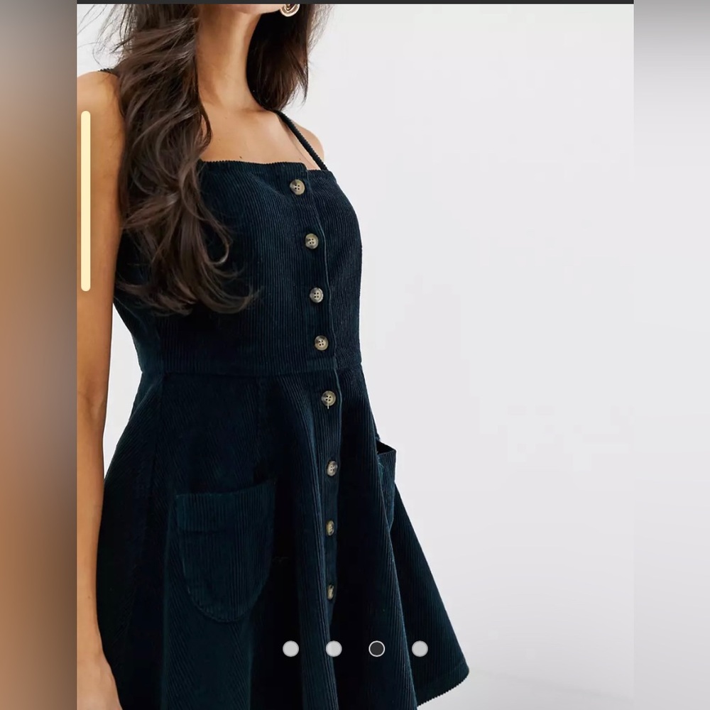 Asos Design Petite Cord Button Through Mini Dress… - image 2
